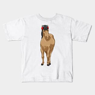 Horse Music Headphone Kids T-Shirt